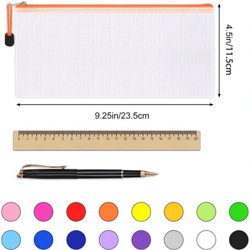 72pcs Pencil Pouch Bulk, Small Mesh Zipper Pouch, Pencil Case Bulk Pencil Bags